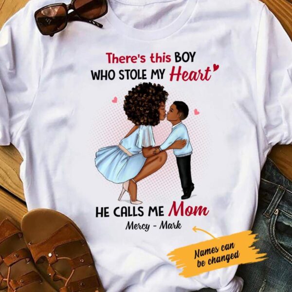 Personalized BWA Mom There This Boy T Shirt AG101 30O47