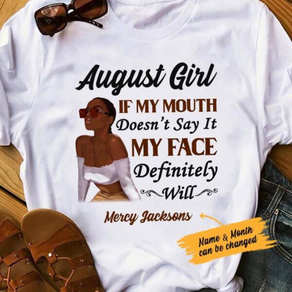 Personalized BWA Face Says White T Shirt JL142 30O53