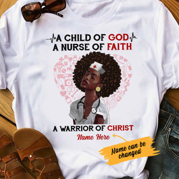 Personalized Bwa Nurse A Child Of God T Shirt