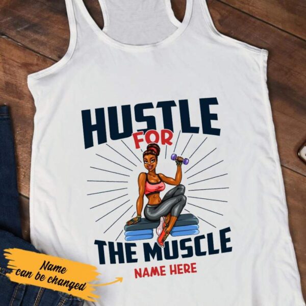 Personalized BWA Gym Hustle Racerback Tank SB16 30O36