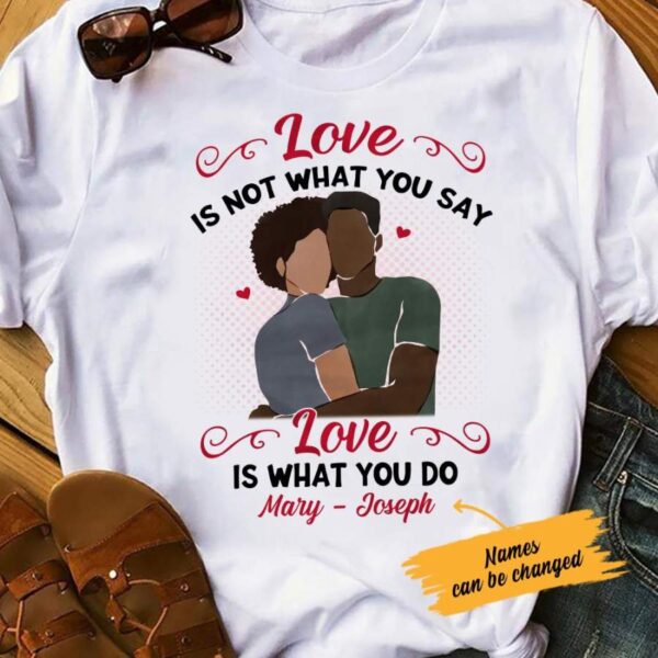 Personalized BWA Couple Love Is T Shirt AG271 73O36