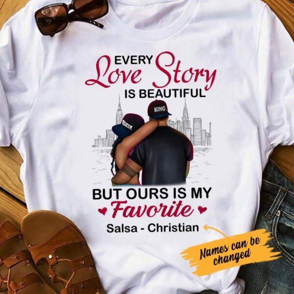 Personalized BWA Couple Love Story T Shirt AG111 30O53