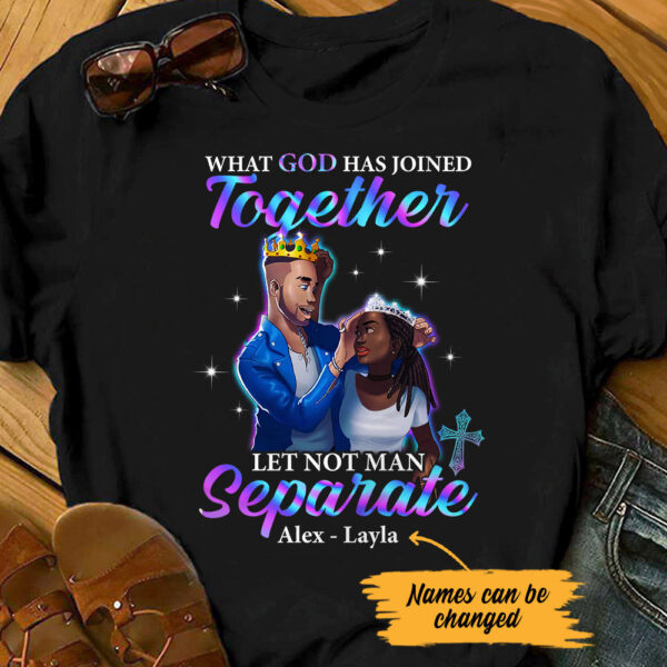 Personalized Bwa Couple God Has Joined Together T Shirt