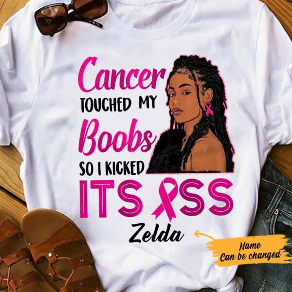 Personalized Bwa Breast Cancer Kicked Its Butt T Shirt