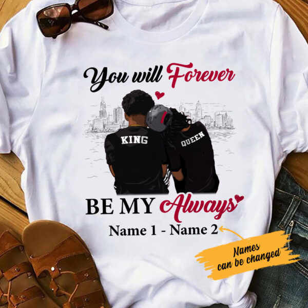 Personalized Bwa Couple Forever Always T Shirt