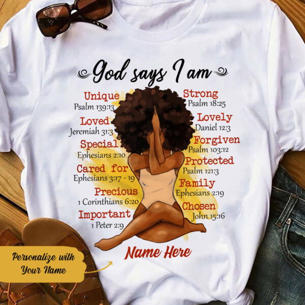 Personalized Bwa God Says I Am T Shirt