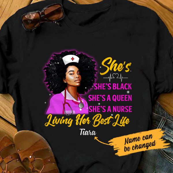 Personalized Bwa Living Her Best Life T Shirt