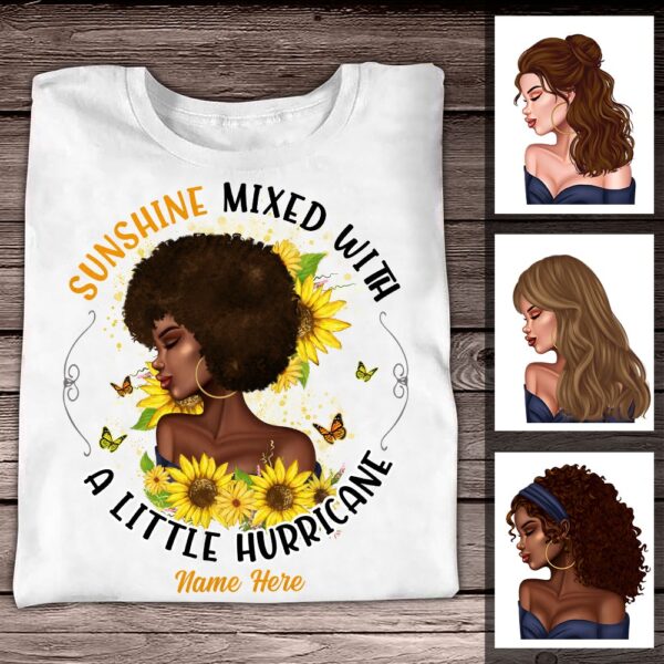 Personalized Bwa Girl Sunshine With Hurricane T Shirt Ag253 95O34