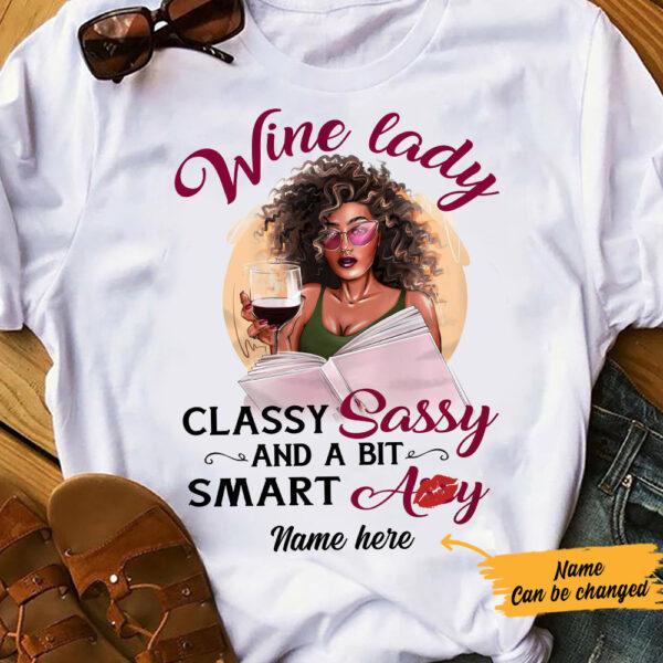 Personalized Bwa Wine Lady T Shirt