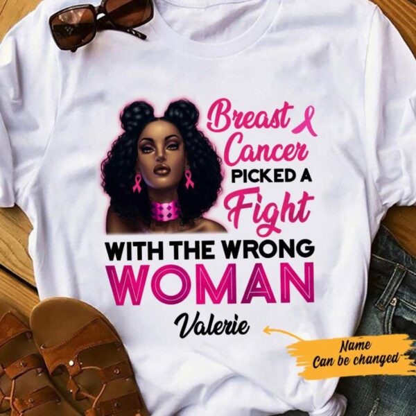 Personalized BWA Breast Cancer Picked A Fight T Shirt AG101 26O57