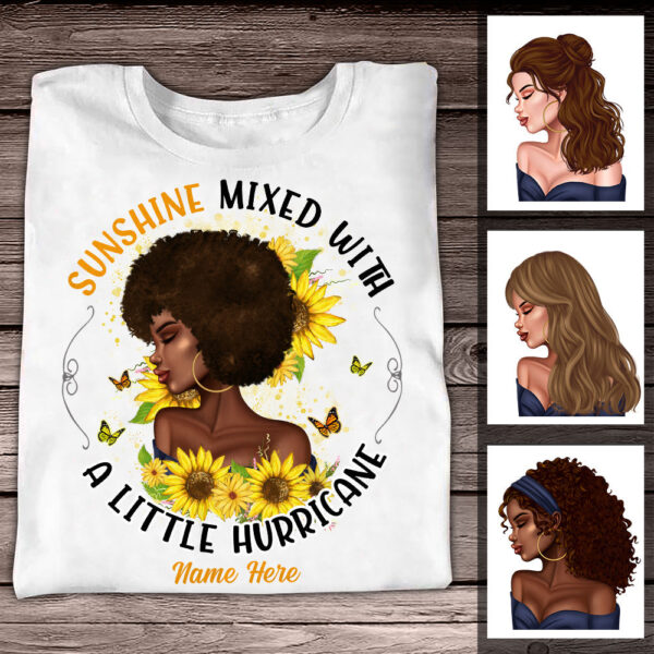 Personalized Bwa Girl Sunshine With Hurricane T Shirt