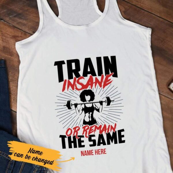 Personalized BWA Gym Train Insane Racerback Tank SB12 73O36