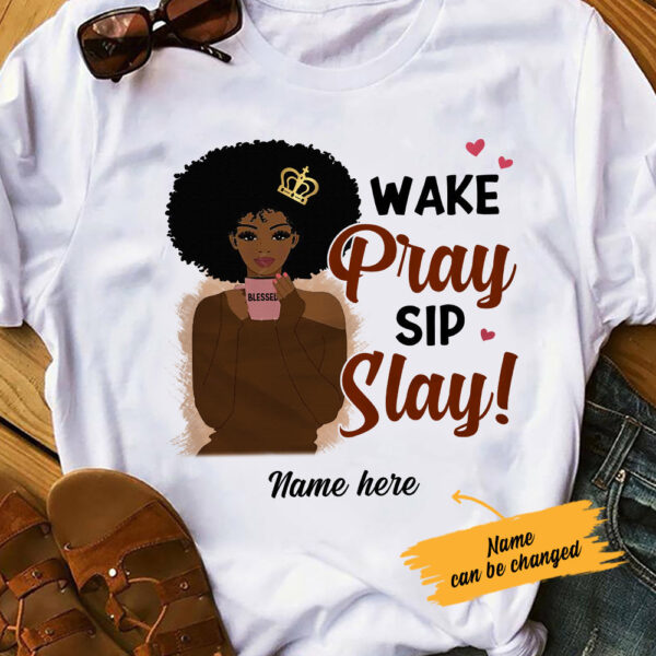 Personalized Bwa Coffee Wake Pray Sip T Shirt