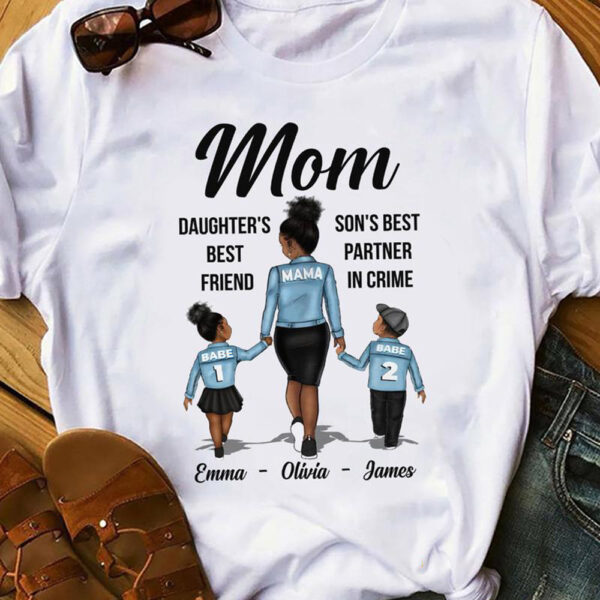 Personalized Bwa Mom Daughter Son T Shirt